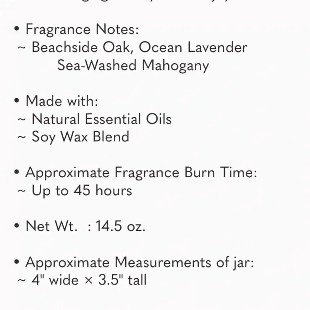 BATH AND BODY WORKS 🌊OCEAN‎ DRIFTWOOD🌊 CANDLE 14.5oz